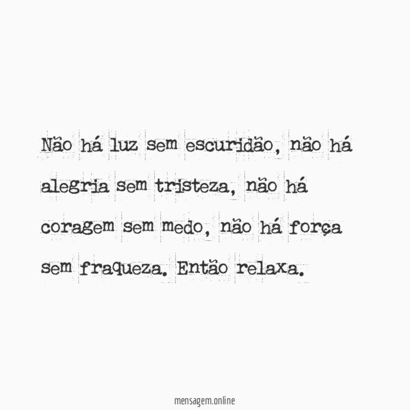 Não há luz sem escuridão