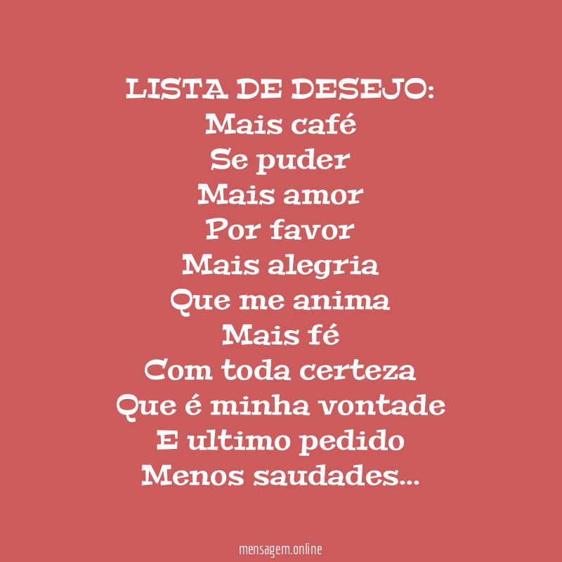 LISTA DE DESEJO