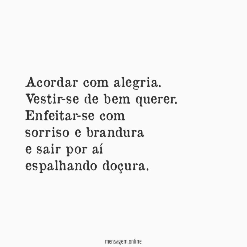 Acordar com alegria
