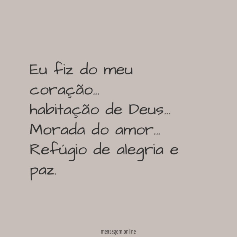 Eu fiz do meu coração