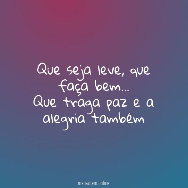 Que seja leve