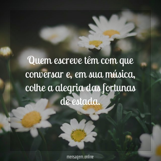 Quem escreve têm com que conversar