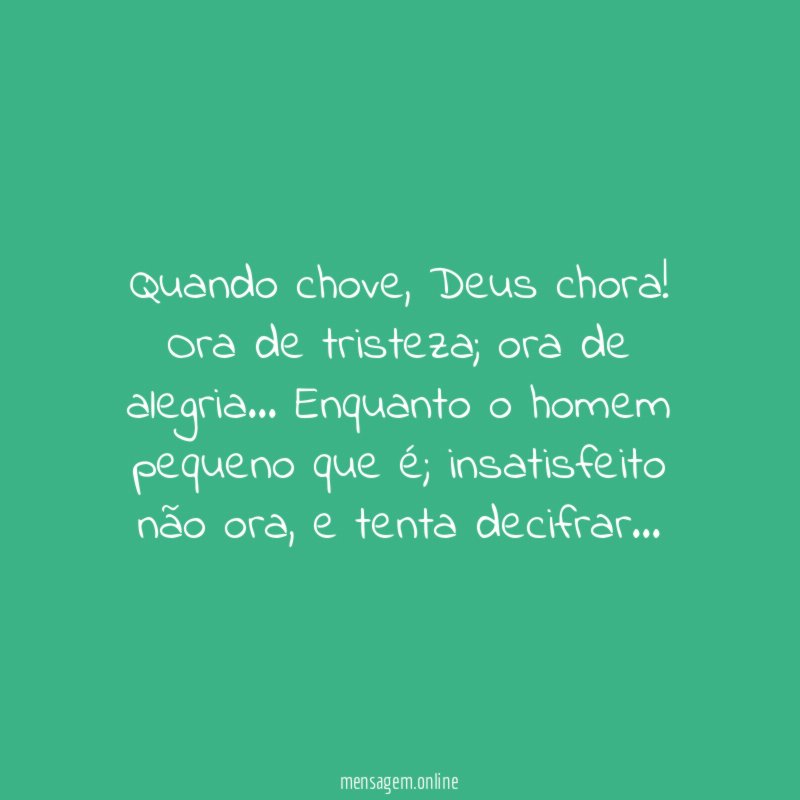 Quando chove