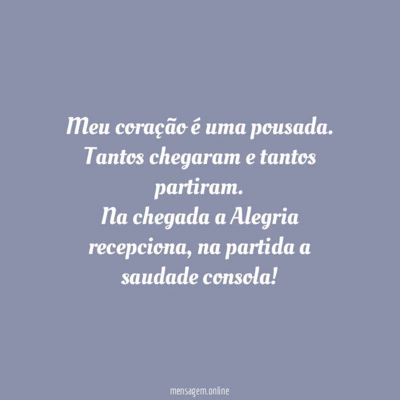 Meu coração é uma pousada