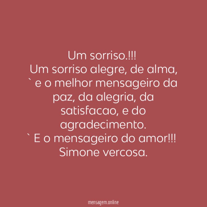 Um sorriso