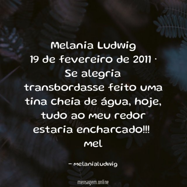 Melania Ludwig
19 de fevereiro de 2011 ·
