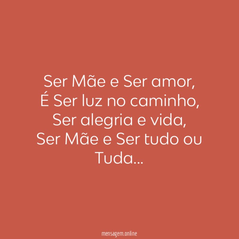Ser Mãe e Ser amor