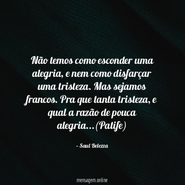 Não temos como esconder uma alegria