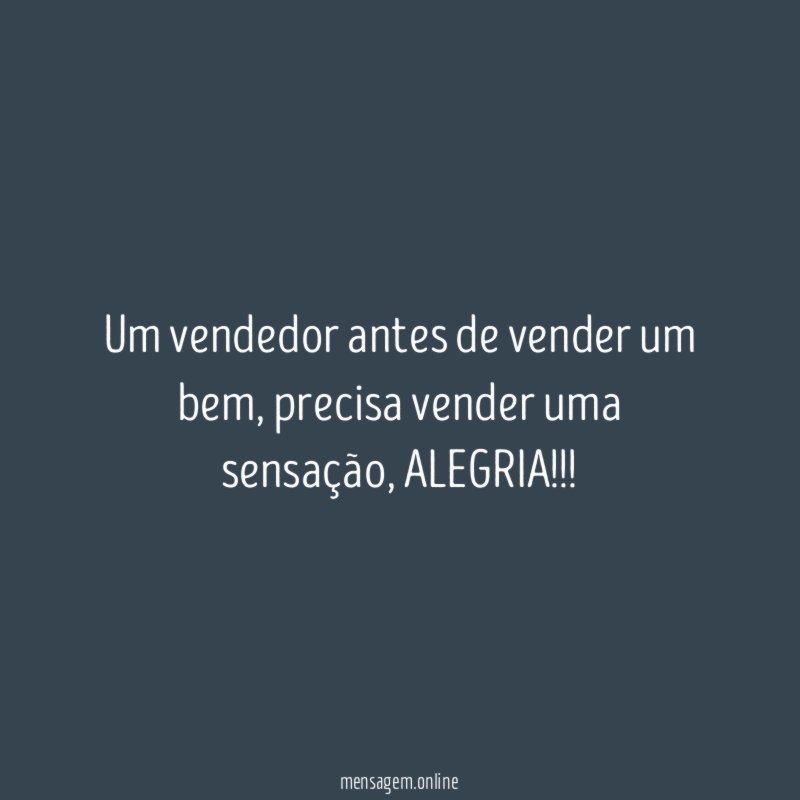 Um vendedor antes de vender um bem