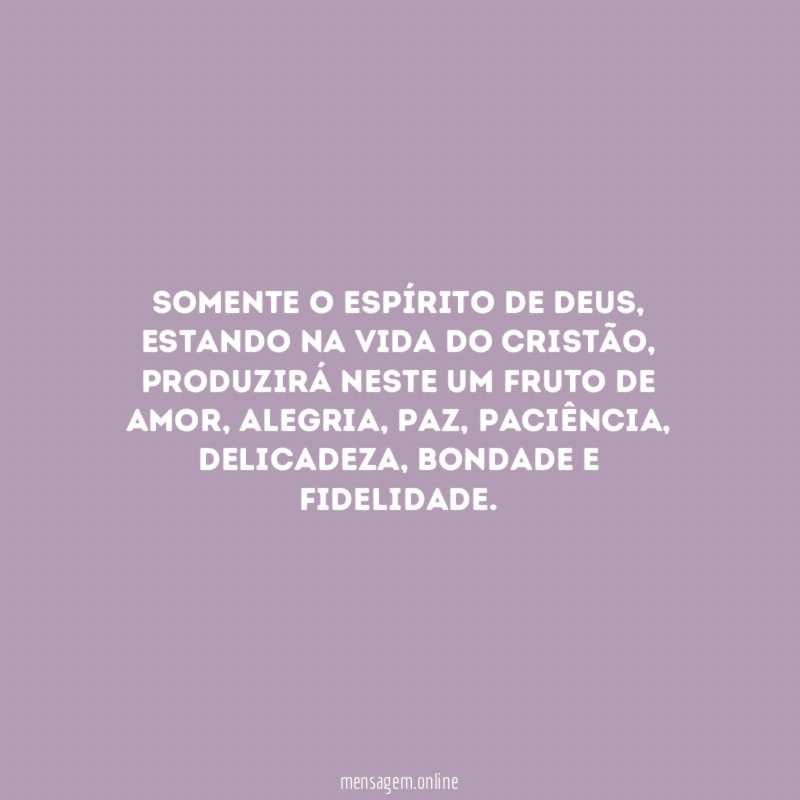 Somente o Espírito de Deus