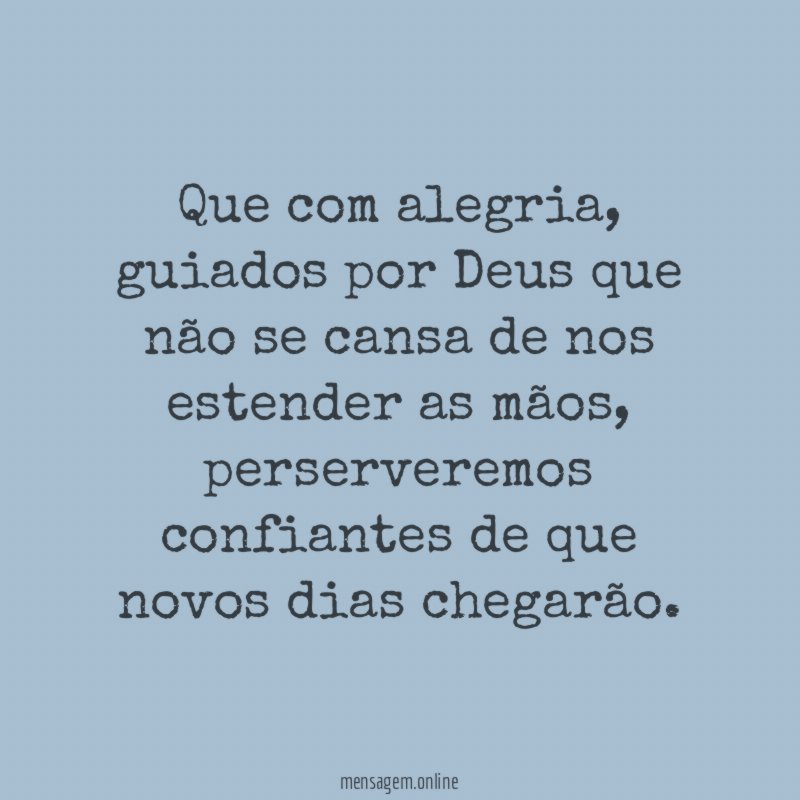Que com alegria