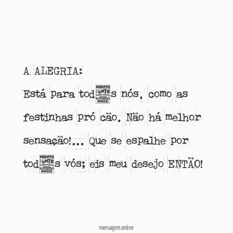 A ALEGRIA