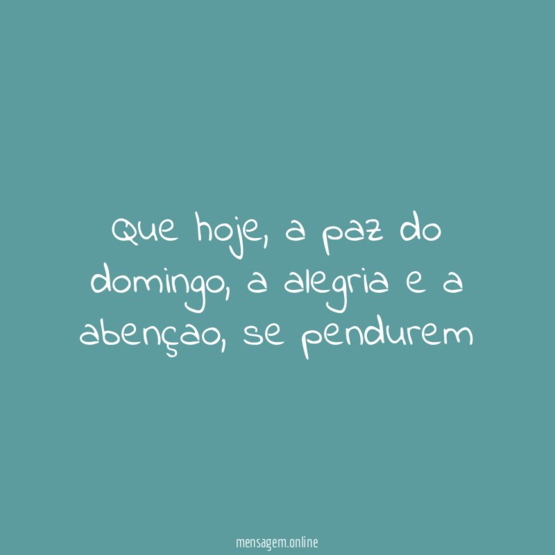 Que hoje