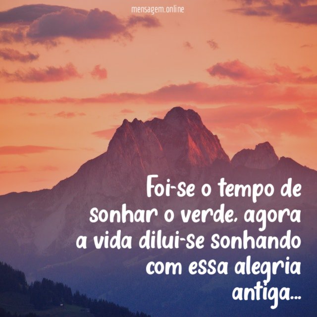 foi-se o tempo de sonhar o verde