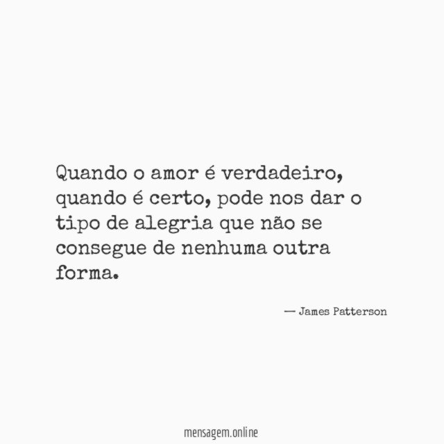 Quando o amor é verdadeiro