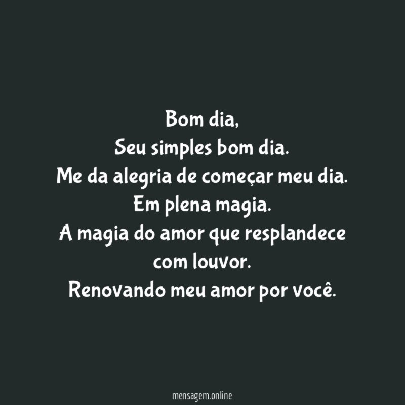 Bom dia