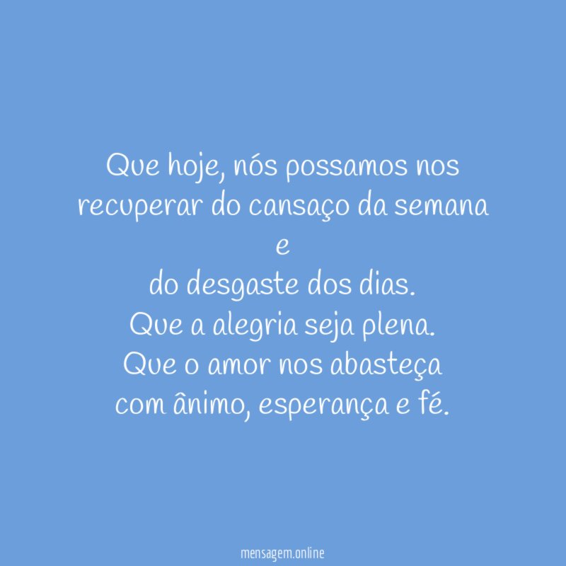 Que hoje