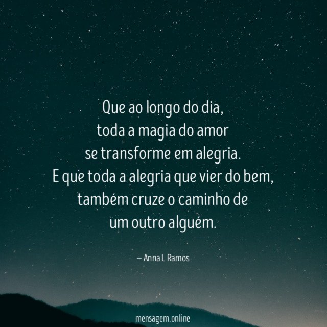 Que ao longo do dia