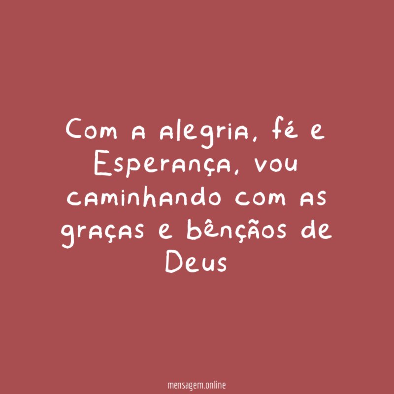 Com a alegria