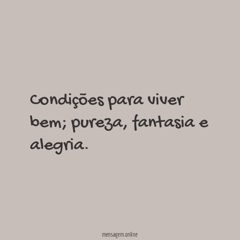 Condições para viver bem