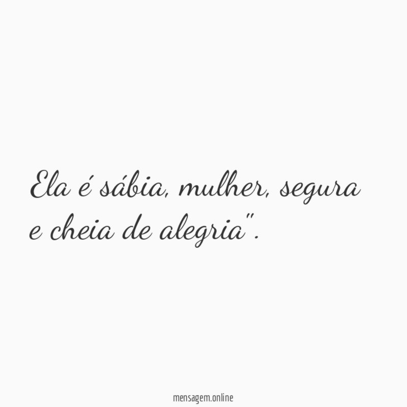 Ela é sábia