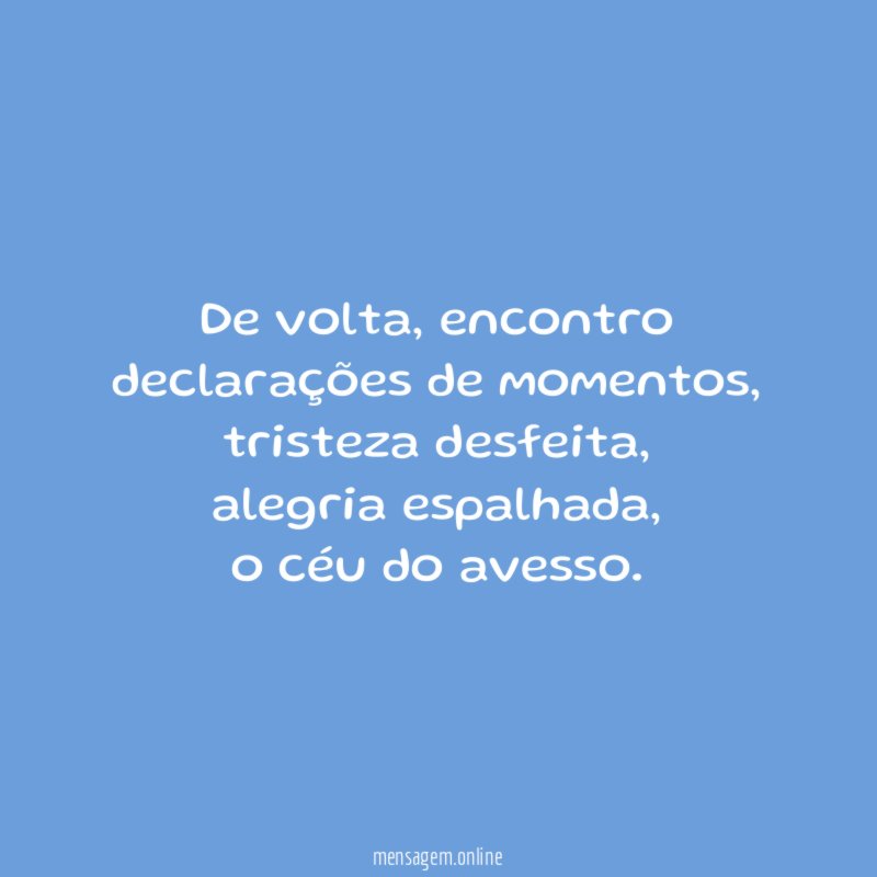 De volta