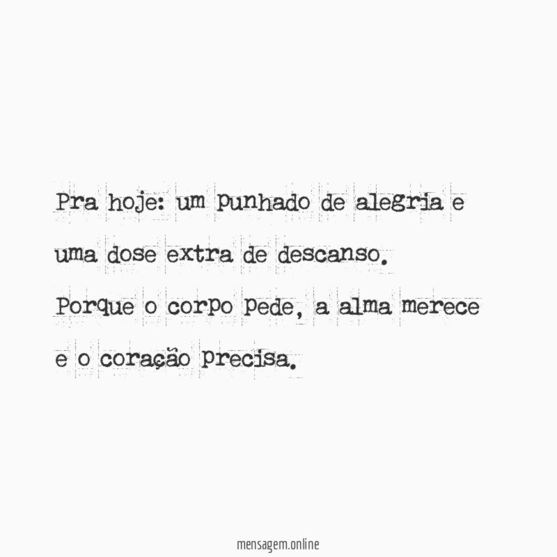 Pra hoje