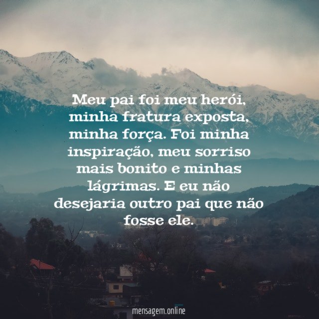 Meu pai foi meu herói