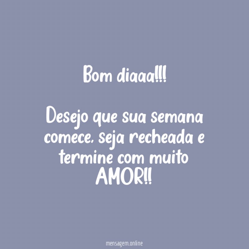 Bom diaaa