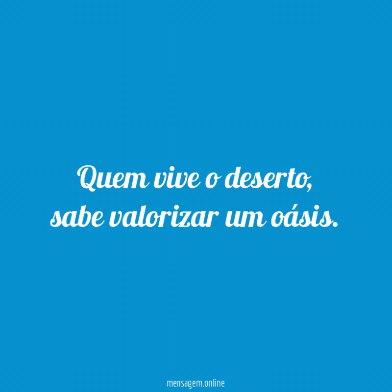 Quem vive o deserto