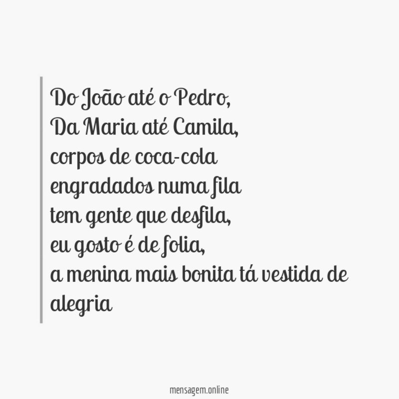 Do João até o Pedro