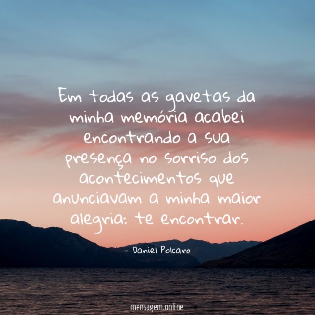 Em todas as gavetas da minha memória acabei