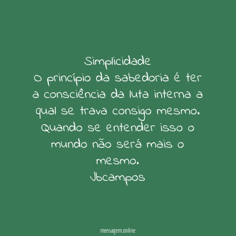 Simplicidade