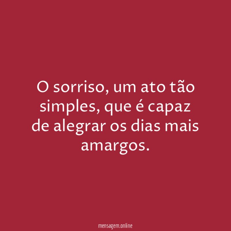 O sorriso