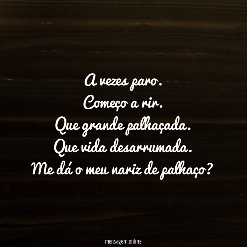 A vezes paro