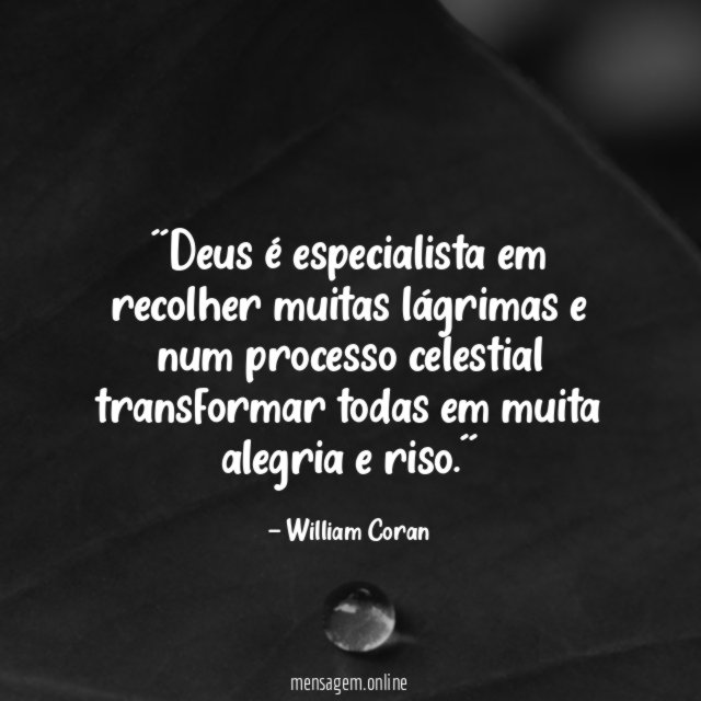 ´´Deus é especialista em recolher muitas lágrimas