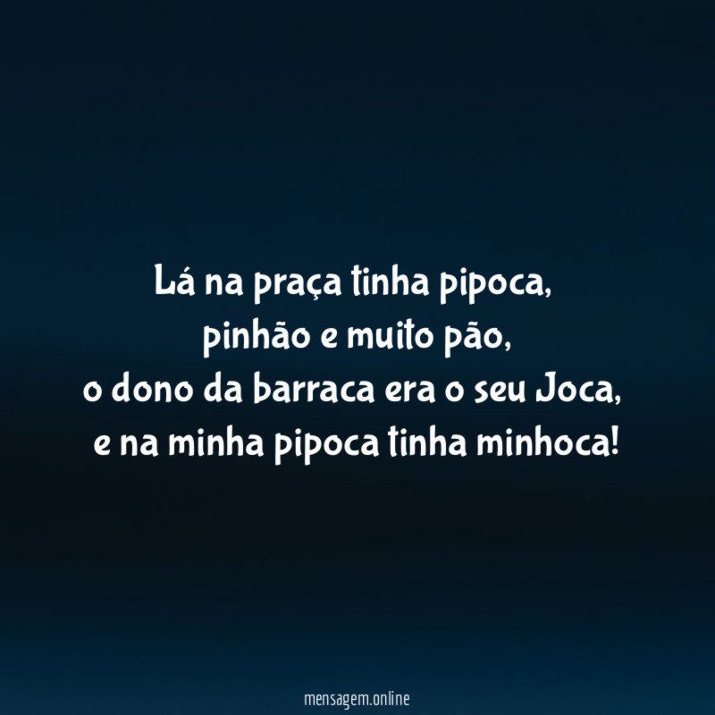 lá na praça tinha pipoca