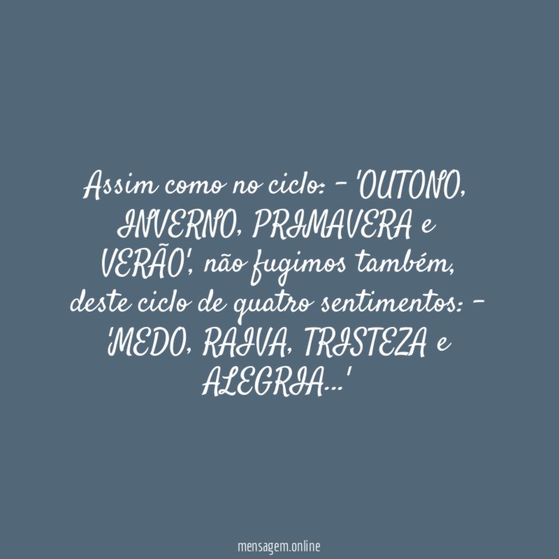 Assim como no ciclo