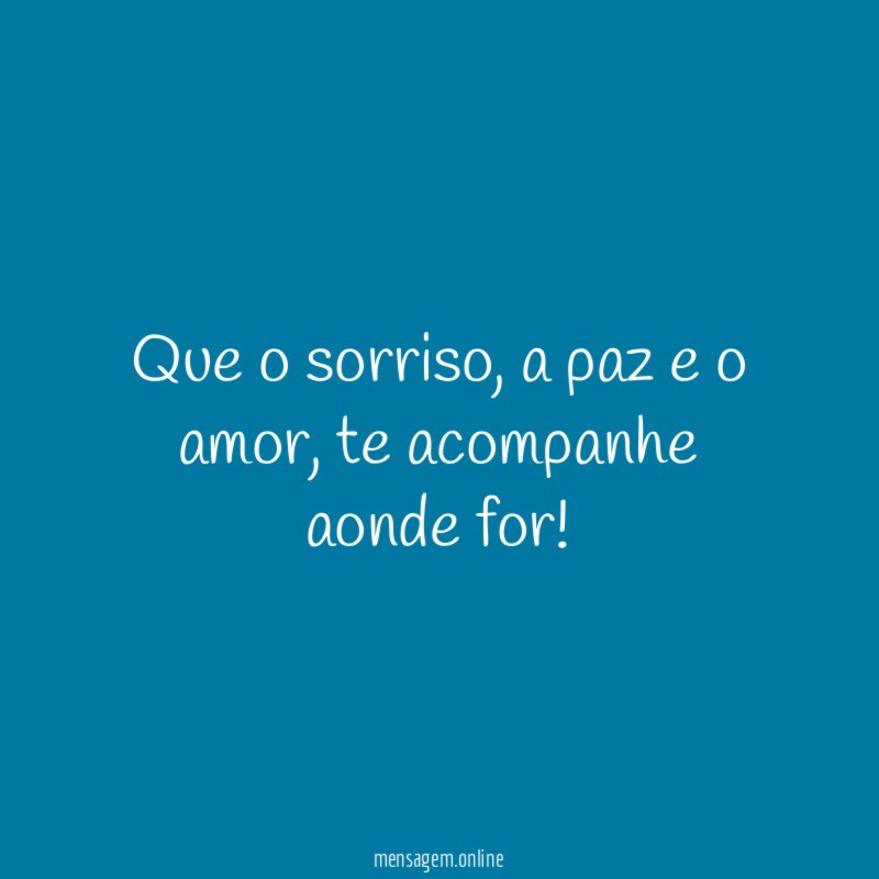 Que o sorriso