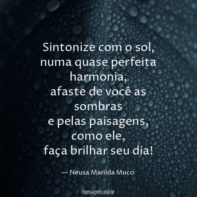 Sintonize com o sol