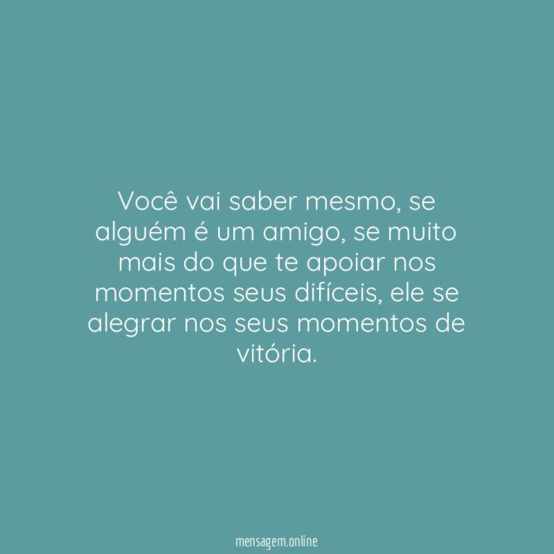 Você vai saber mesmo