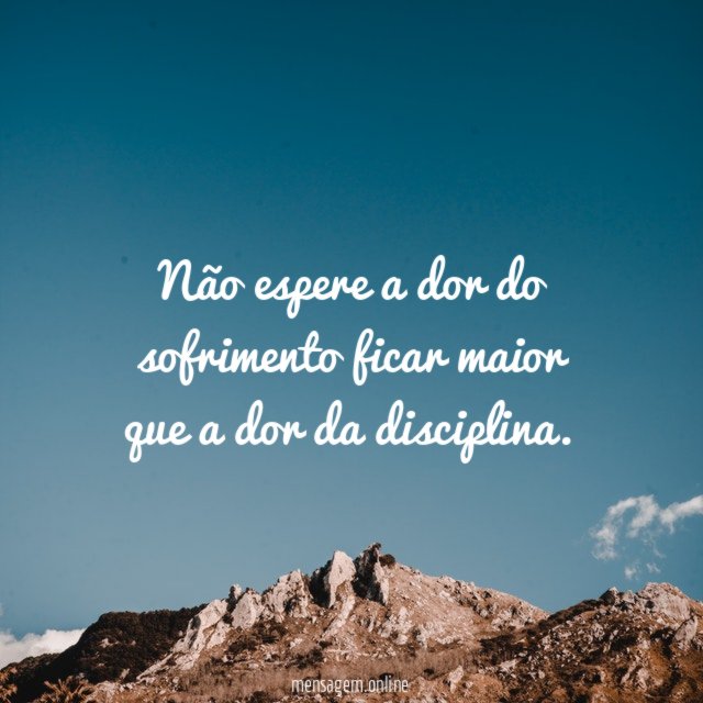 Não espere a dor do sofrimento ficar maior