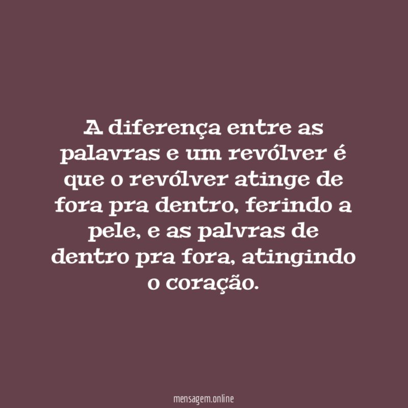 A diferença entre as palavras e um revólver