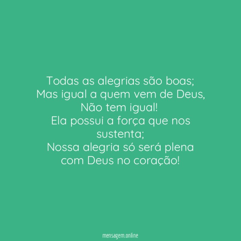 Todas as alegrias são boas