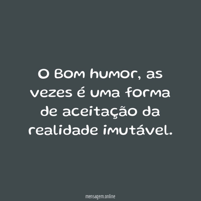 O Bom humor