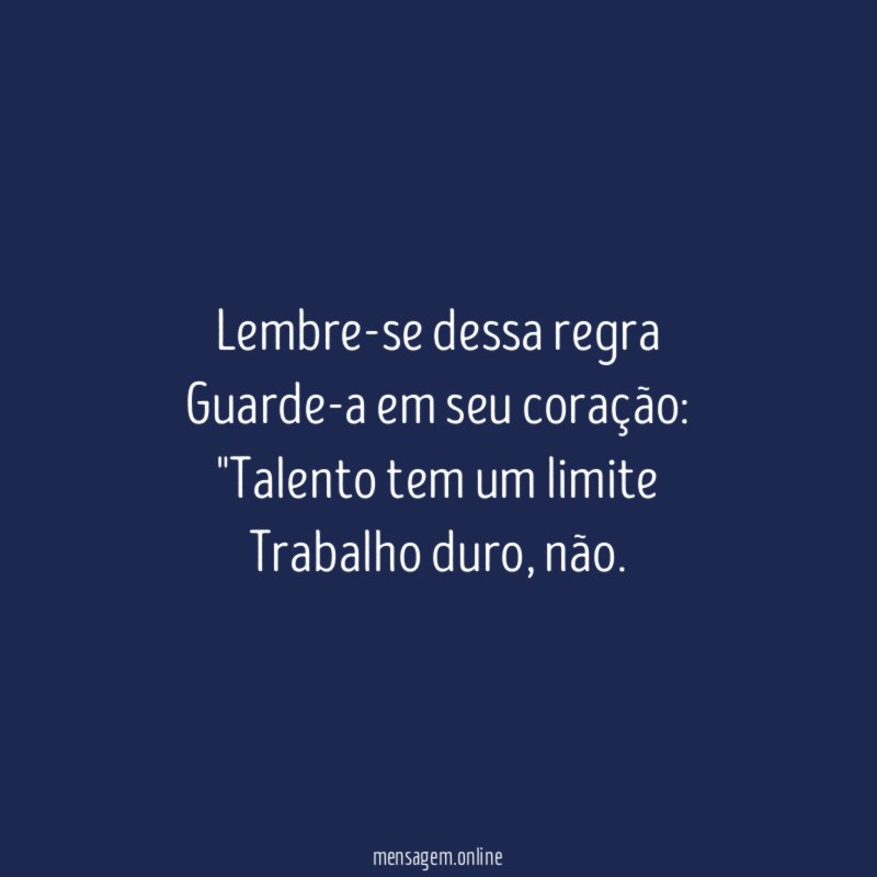 Lembre-se dessa regra Guarde-a em seu coração