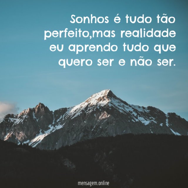 Sonhos é tudo tão perfeito