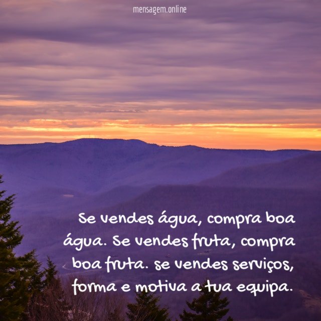 Se vendes água