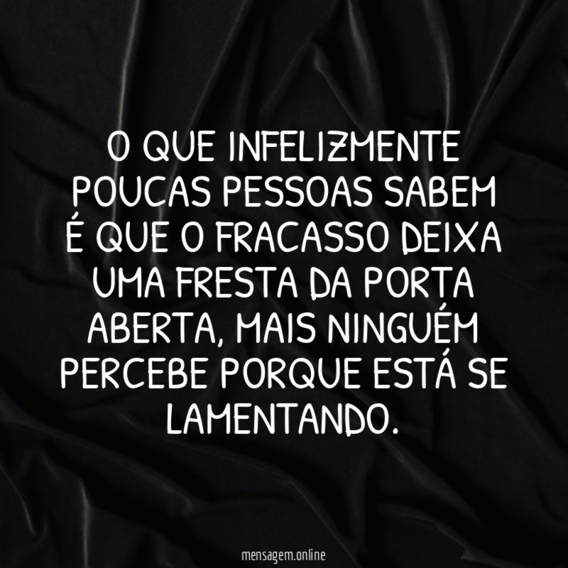O QUE INFELIZMENTE POUCAS PESSOAS SABEM É QUE