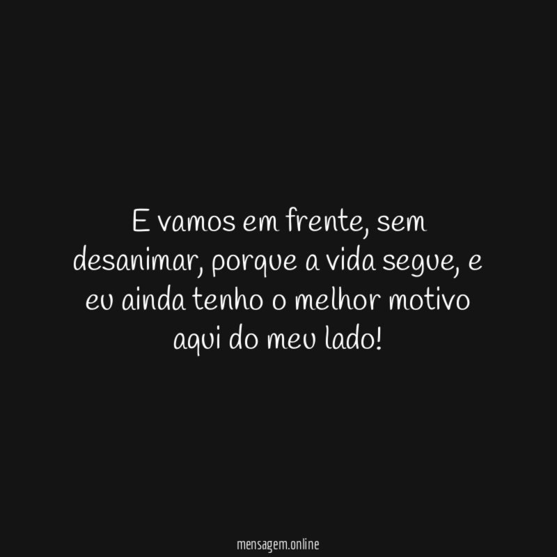 E vamos em frente